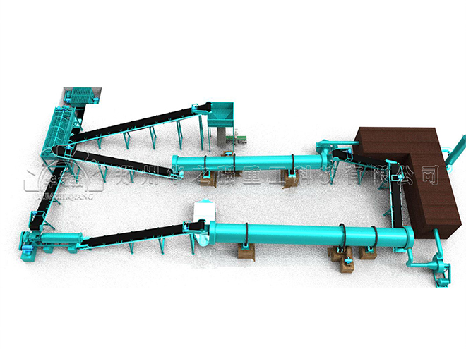 糞便有機肥生產線工藝流程